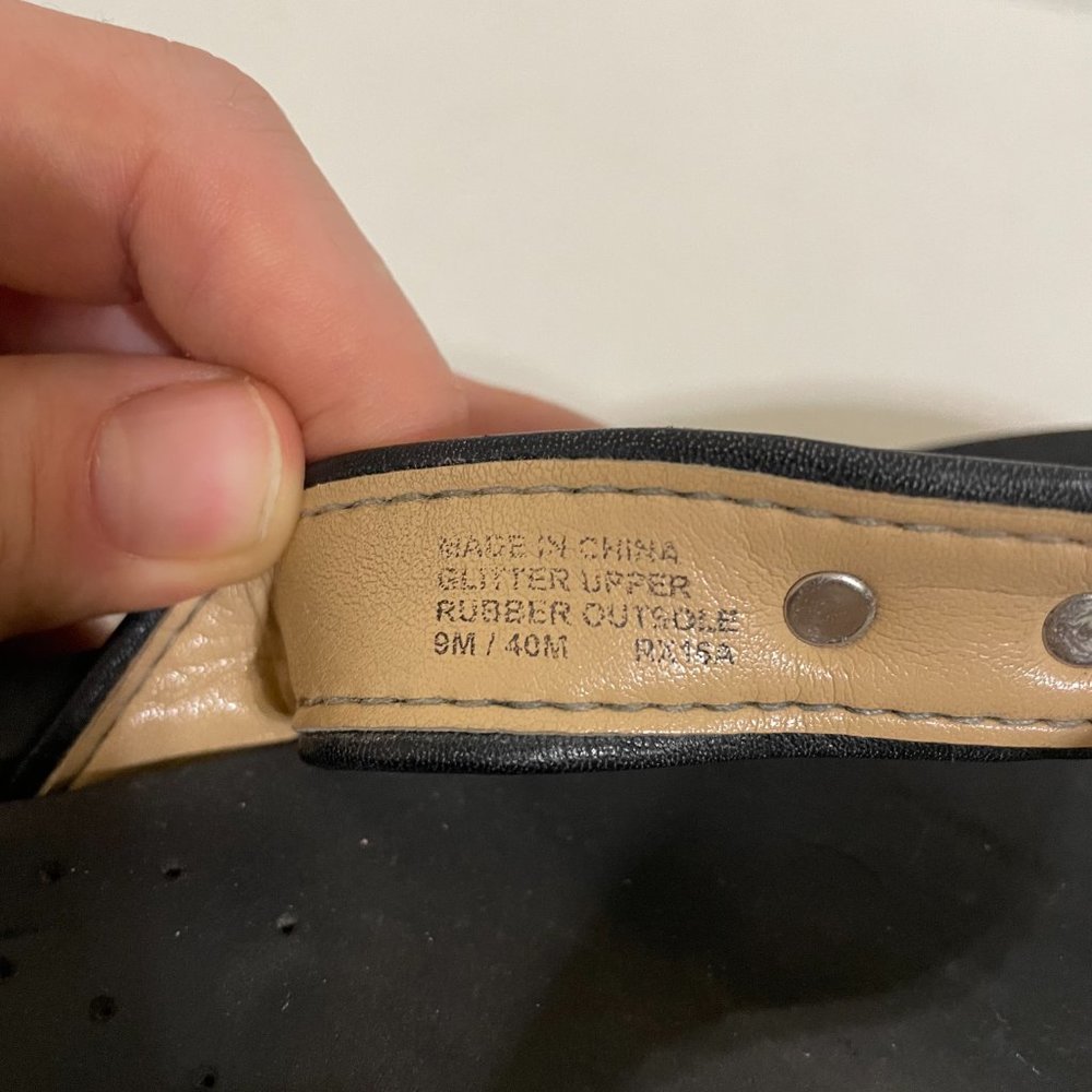 Michael Kors Black Platform Glitter Flip Flops - Picture 9 of 11